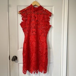 Xenia Boutique Red Lace Dress